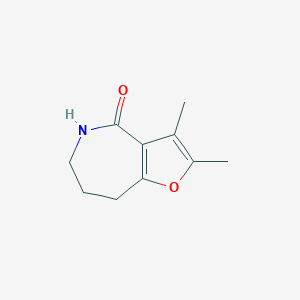 molecular formula C10H13NO2 B15461075 2,3-Dimethyl-5,6,7,8-tetrahydro-4H-furo[3,2-c]azepin-4-one CAS No. 61190-50-9
