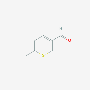molecular formula C7H10OS B15461142 2H-Thiopyran-3-carboxaldehyde, 5,6-dihydro-6-methyl- CAS No. 61049-59-0