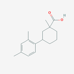 molecular formula C16H22O2 B15461148 Cyclohexanecarboxylic acid, 3-(2,4-dimethylphenyl)-1-methyl- CAS No. 61405-16-1