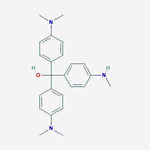 molecular formula C24H29N3O B154612 4,4'-双(二甲基氨基)-4''-(甲基氨基)三苯甲醇 CAS No. 561-41-1