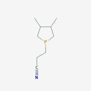 molecular formula C9H16NP B15461277 3-(3,4-Dimethylphospholan-1-yl)propanenitrile CAS No. 61213-94-3