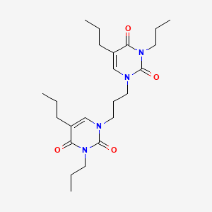 molecular formula C23H36N4O4 B15461477 1,1'-(Propane-1,3-diyl)bis(3,5-dipropylpyrimidine-2,4(1H,3H)-dione) CAS No. 61402-75-3