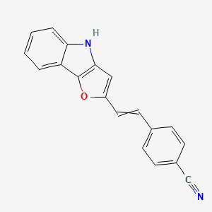 molecular formula C19H12N2O B15461484 4-[2-(4H-Furo[3,2-b]indol-2-yl)ethenyl]benzonitrile CAS No. 61082-86-8