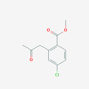 molecular formula C11H11ClO3 B15461487 Methyl 4-chloro-2-(2-oxopropyl)benzoate CAS No. 61436-70-2