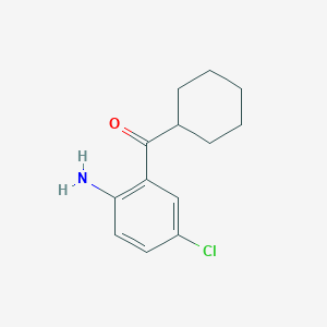 molecular formula C13H16ClNO B154615 (2-amino-5-chlorophenyl)-cyclohexylmethanone CAS No. 1789-30-6