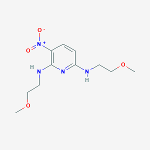 molecular formula C11H18N4O4 B15461519 N~2~,N~6~-Bis(2-methoxyethyl)-3-nitropyridine-2,6-diamine CAS No. 61100-29-6