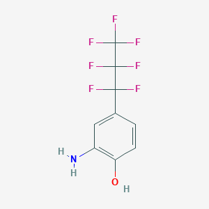 molecular formula C9H6F7NO B15461526 Phenol, 2-amino-4-(heptafluoropropyl)- CAS No. 61324-30-9