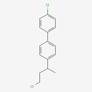 molecular formula C16H16Cl2 B15461555 4-Chloro-4'-(4-chlorobutan-2-yl)-1,1'-biphenyl CAS No. 61510-96-1