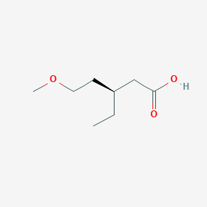 molecular formula C8H16O3 B15461641 Pentanoic acid, 3-ethyl-5-methoxy-, (S)- CAS No. 61198-41-2