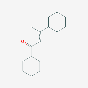 molecular formula C16H26O B15461655 1,3-Dicyclohexylbut-2-en-1-one CAS No. 61285-84-5