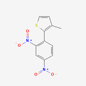 molecular formula C11H8N2O4S B15461834 Thiophene, 2-(2,4-dinitrophenyl)-3-methyl- CAS No. 61200-52-0