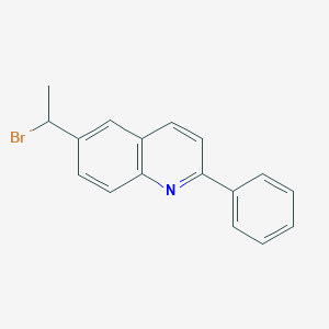 molecular formula C17H14BrN B15461943 6-(1-Bromoethyl)-2-phenylquinoline CAS No. 61299-80-7