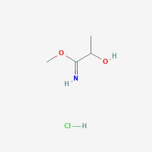 molecular formula C4H10ClNO2 B15461997 Methyl 2-hydroxypropanimidate;hydrochloride CAS No. 61379-61-1