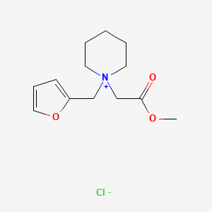 molecular formula C13H20ClNO3 B15462139 Piperidinium, 1-(2-furanylmethyl)-1-(2-methoxy-2-oxoethyl)-, chloride CAS No. 61533-09-3