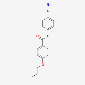 molecular formula C17H15NO3 B15462185 Benzoic acid, 4-propoxy-, 4-cyanophenyl ester CAS No. 61052-44-6