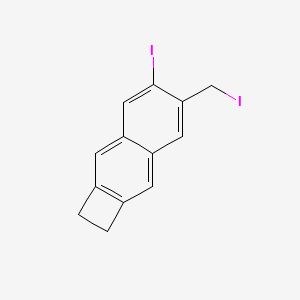 molecular formula C13H10I2 B15462380 Cyclobuta[b]naphthalene, 1,2-dihydro-5-iodo-6-(iodomethyl)- CAS No. 61603-49-4