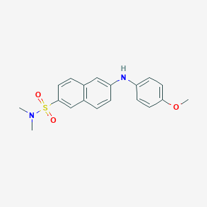 molecular formula C19H20N2O3S B15462491 6-(4-Methoxyanilino)-N,N-dimethylnaphthalene-2-sulfonamide CAS No. 61509-80-6