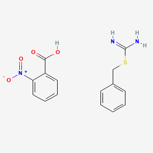 molecular formula C15H15N3O4S B15462646 Benzyl carbamimidothioate;2-nitrobenzoic acid CAS No. 60834-52-8