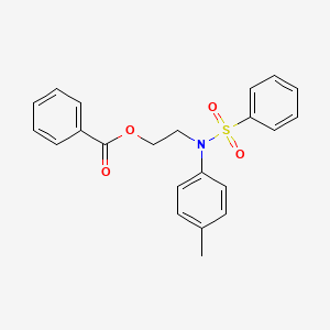 molecular formula C22H21NO4S B15462654 Benzenesulfonamide, N-[2-(benzoyloxy)ethyl]-N-(4-methylphenyl)- CAS No. 61294-01-7