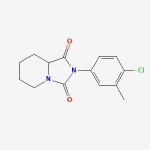 molecular formula C14H15ClN2O2 B15462670 2-(4-Chloro-3-methylphenyl)tetrahydroimidazo[1,5-a]pyridine-1,3(2h,5h)-dione CAS No. 60725-76-0
