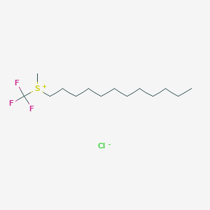molecular formula C14H28ClF3S B15462759 Dodecyl(methyl)(trifluoromethyl)sulfanium chloride CAS No. 61595-85-5