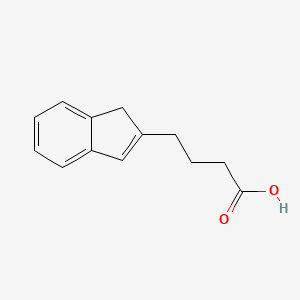 molecular formula C13H14O2 B15462764 1H-Indene-2-butanoic acid CAS No. 61601-32-9