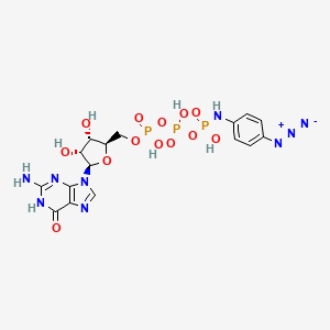molecular formula C16H20N9O13P3 B15462891 GTP gamma-4-azidoanilide CAS No. 60869-76-3