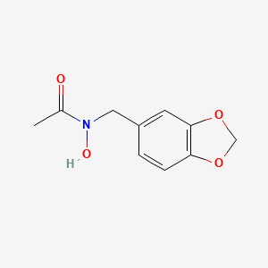 molecular formula C10H11NO4 B15463031 Acetamide, N-(1,3-benzodioxol-5-ylmethyl)-N-hydroxy- CAS No. 59682-82-5