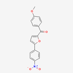 molecular formula C18H13NO5 B15463254 Methanone, (4-methoxyphenyl)[5-(4-nitrophenyl)-2-furanyl]- CAS No. 59835-56-2