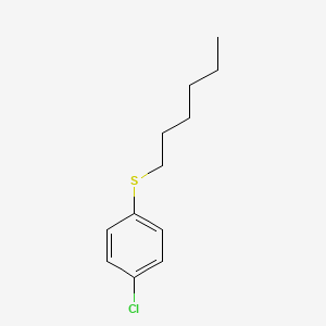 molecular formula C12H17ClS B15463277 Benzene, 1-chloro-4-(hexylthio)- CAS No. 59693-91-3