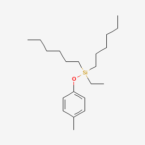 molecular formula C21H38OSi B15463288 Ethyl(dihexyl)(4-methylphenoxy)silane CAS No. 59280-45-4