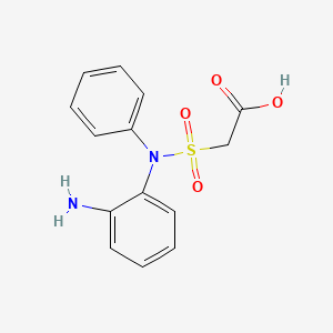 molecular formula C14H14N2O4S B15463328 Acetic acid, [[(2-aminophenyl)phenylamino]sulfonyl]- CAS No. 61154-73-2