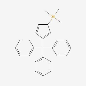 molecular formula C27H28Si B15463339 Trimethyl[3-(triphenylmethyl)cyclopenta-2,4-dien-1-yl]silane CAS No. 60511-45-7