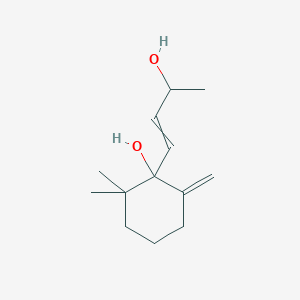 molecular formula C13H22O2 B15463589 1-(3-Hydroxybut-1-en-1-yl)-2,2-dimethyl-6-methylidenecyclohexan-1-ol CAS No. 60759-94-6