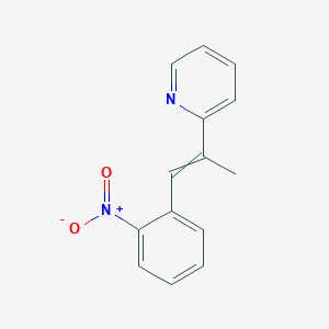 molecular formula C14H12N2O2 B15463662 2-[1-(2-Nitrophenyl)prop-1-en-2-yl]pyridine CAS No. 58753-96-1