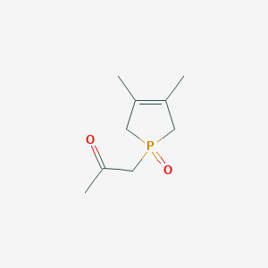 molecular formula C9H15O2P B15463677 3,4-Dimethyl-1-(2-oxopropyl)-2,5-dihydro-1H-1lambda~5~-phosphol-1-one CAS No. 61213-78-3