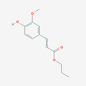 molecular formula C13H16O4 B15463743 Propyl 3-(4-hydroxy-3-methoxyphenyl)prop-2-enoate CAS No. 59831-93-5