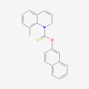 molecular formula C21H17NOS B15463885 O-Naphthalen-2-yl 8-methylquinoline-1(2H)-carbothioate CAS No. 58959-91-4