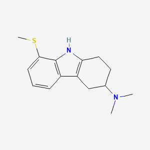 molecular formula C15H20N2S B15463987 N,N-Dimethyl-8-(methylsulfanyl)-2,3,4,9-tetrahydro-1H-carbazol-3-amine CAS No. 60481-14-3