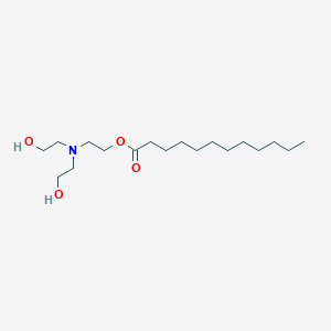 molecular formula C18H37NO4 B154643 Dodecanoic acid, 2-[bis(2-hydroxyethyl)amino]ethyl ester CAS No. 1793-68-6