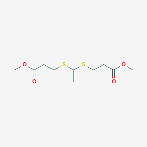 molecular formula C10H18O4S2 B15464636 Dimethyl 3,3'-(ethane-1,1-diyldisulfanediyl)dipropanoate CAS No. 60234-65-3