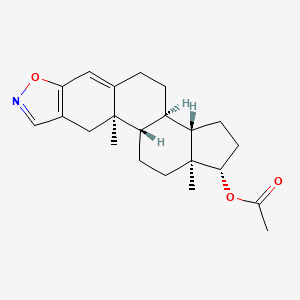 molecular formula C22H29NO3 B15465027 [(1S,2R,13R,14S,17S,18S)-2,18-dimethyl-7-oxa-6-azapentacyclo[11.7.0.02,10.04,8.014,18]icosa-4(8),5,9-trien-17-yl] acetate CAS No. 60413-80-1