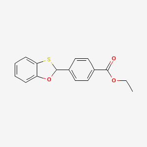 molecular formula C16H14O3S B15465147 Benzoic acid, 4-(1,3-benzoxathiol-2-yl)-, ethyl ester CAS No. 58948-48-4