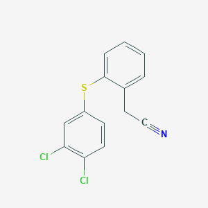 molecular formula C14H9Cl2NS B15465156 Benzeneacetonitrile, 2-[(3,4-dichlorophenyl)thio]- CAS No. 60810-63-1
