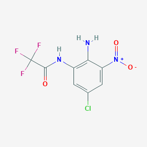 molecular formula C8H5ClF3N3O3 B15465245 N-(2-Amino-5-chloro-3-nitrophenyl)-2,2,2-trifluoroacetamide CAS No. 57421-08-6