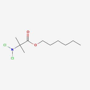 molecular formula C10H19Cl2NO2 B15465355 Alanine, N,N-dichloro-2-methyl-, hexyl ester CAS No. 59661-02-8