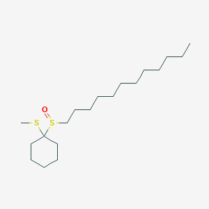 molecular formula C19H38OS2 B15465359 Cyclohexane, 1-(dodecylsulfinyl)-1-(methylthio)- CAS No. 58898-10-5