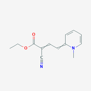 molecular formula C13H14N2O2 B15465441 Ethyl 2-cyano-4-(1-methylpyridin-2(1H)-ylidene)but-2-enoate CAS No. 57681-46-6