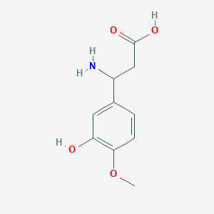 molecular formula C10H13NO4 B154655 3-Amino-3-(3-hydroxy-4-methoxyphenyl)propanoic acid CAS No. 129042-81-5