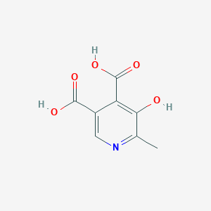 molecular formula C8H7NO5 B154656 5-羟基-6-甲基吡啶-3,4-二甲酸 CAS No. 479-30-1